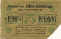 Zossen - Halbmondlager - -- - 5 Pfennig