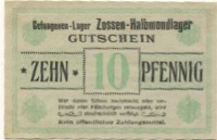 Zossen - Halbmondlager - -- - 10 Pfennig