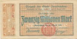 Zweibrücken - Stadt - 14.8.1923 - 20 Millionen Mark 