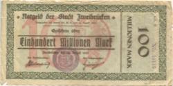 Zweibrücken - Stadt - 14.8.1923 - 100 Millionen Mark 