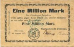 Zwenkau - Stadt - 15.8.1923 - 1 Million Mark 