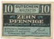 Zwickau - Stadt - - 31.12.1918 - 10 Pfennig