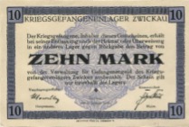 Zwickau - Kriegsgefangenlager - 1.1.1916 - 10 Mark 