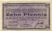 Zwickau - Kriegsgefangenlager - 1.8.1917 - 10 Pfennig 