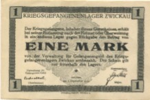 Zwickau - Kriegsgefangenlager - 1.8.1917 - 1 Mark 