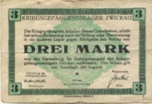 Zwickau - Kriegsgefangenlager - 1.8.1917 - 3 Mark 