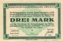 Zwickau - Kriegsgefangenlager - 1.8.1917 - 3 Mark 