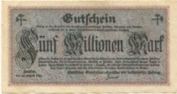 Zwickau - Sächsisches Steinkohlen-Syndikat mbH - 14.8.1923 - 5 Millionen Mark 