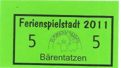 Bermatingen - Ferienspielstadt Bärenhausen - 2011 - 5 Bärentatzen