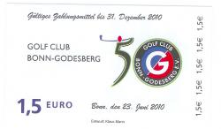 Bonn-Bad Godesberg - Golf-Club eV - 23.6.2010 - 31.12.2010 - 1.50 Euro 