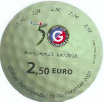Bonn-Bad Godesberg - Golf-Club eV - 23.6.2010 - 31.12.2010 - 2.50 Euro