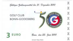 Bonn-Bad Godesberg - Golf-Club eV - 23.6.2010 - 31.12.2010 - 3 Euro