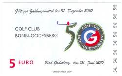 Bonn-Bad Godesberg - Golf-Club eV - 23.6.2010 - 31.12.2010 - 5 Euro