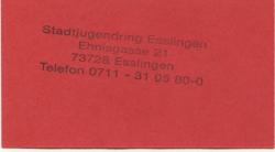 Esslingen - Stadtjugendring, Ehnisgasse 21 - -- - 1 Mempel 