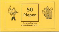 Gengenbach - Sparkassenstiftung für Jugend, Kultur und Soziales - 2012 - 50 Piepen 