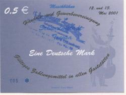 Gilserberg - Viehmeier, Friedrich, Schwälmer Brotladen, Treysaer Weg 6a - 12./13.5.2001 - 0.5 Euro