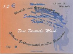Gilserberg - Viehmeier, Friedrich, Schwälmer Brotladen, Treysaer Weg 6a - 12./13.5.2001 - 1.50 Euro