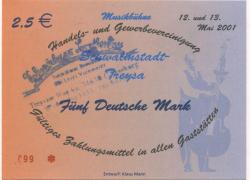 Gilserberg - Viehmeier, Friedrich, Schwälmer Brotladen, Treysaer Weg 6a - 12./13.5.2001 - 2.50 Euro