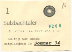 Heitersheim - Markgräfler Regional, Verein für nachhaltiges Wirtschaften eV, Staufener Str. 1a - Sommer 2004 - 1 Euro