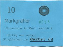 Heitersheim - Markgräfler Regional, Verein für nachhaltiges Wirtschaften eV, Staufener Str. 1a - Herbst 2004 - 10 Euro
