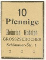 Großzschocher (heute: Leipzig) - Rudolph, Heinrich, Kolonialwaren, Schönauer Str. 1 - -- - 10 Pfennig