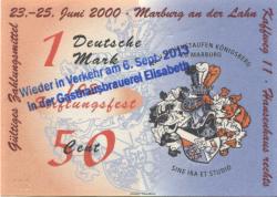 Marburg - Elisabethbräu GmbH, Steinweg 45, Gasthausbrauerei - 6.9.2013 - 50 Cent
