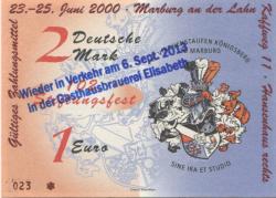 Marburg - Elisabethbräu GmbH, Steinweg 45, Gasthausbrauerei - 6.9.2013 - 1 Euro