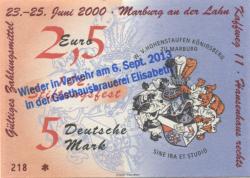 Marburg - Elisabethbräu GmbH, Steinweg 45, Gasthausbrauerei - 6.9.2013 - 2.5 Euro