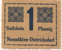 Neumühlen-Dietrichsdorf (heute: Kiel) - Gewerbetreibende - -- - 1 Pfennig