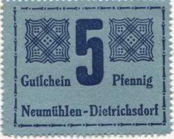 Neumühlen-Dietrichsdorf (heute: Kiel) - Gewerbetreibende - -- - 5 Pfennig