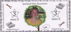 Rosenheim - Spielbank der Spielstadt Mini-Rosenheim - 2011 - 3 Mini-Euro