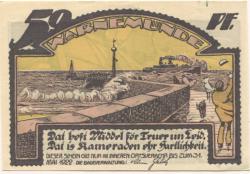 Rostock -Warnemünde - Badeverwaltung - 31.5.1922 - 50 Pfennig