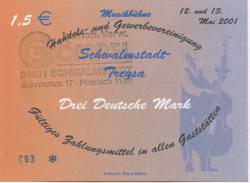 Schwalmstadt - Ravera, Carlo, Eis Venezia, Bahnhofstr. 24 - 12./13.5.2001 - 1.50 Euro 