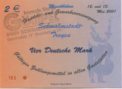 Schwalmstadt - Ravera, Carlo, Eis Venezia, Bahnhofstr. 24 - 12./13.5.2001 - 2 Euro 