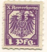 * - 78, X.Armeekorps - -- - 1 Pfennig 