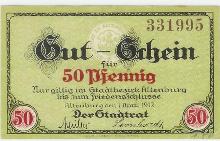 Altenburg - Stadt - 1.4.1917 - 50 Pfennig 