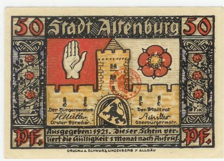 Altenburg - Stadt - 1921 - 50 Pfennig 
