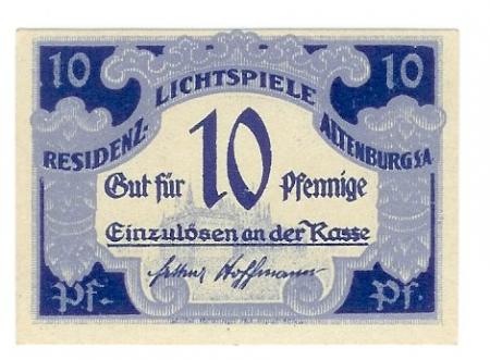 Altenburg - Residenz-Lichtspiele, Amalienstr. 4 - -- - 10 Pfennig 