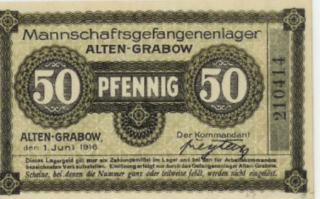 Alten-Grabow (heute: Möckern) - Mannschaftsgefangenenlager - 1.6.1916 - 50 Pfennig 