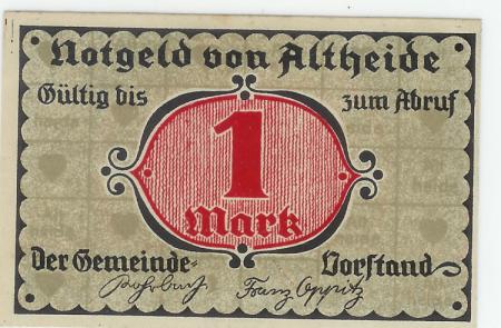 Altheide - Gemeinde - -- - 1 Mark 