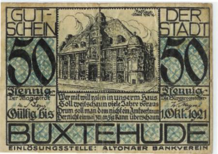 Altona - Altonaer Bankverein - - 1.10.1921 - 50 Pfennig 