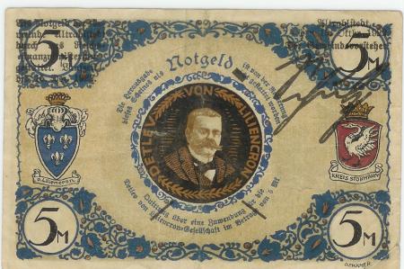 Altrahlstedt (heute: Hamburg) - Gemeinde - 15.10.1922 - 15.12.1922 - 5 Mark 