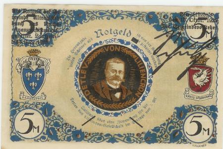 Altrahlstedt (heute: Hamburg) - Gemeinde - 15.10.1922 - 5.2.1923 - 5 Mark 