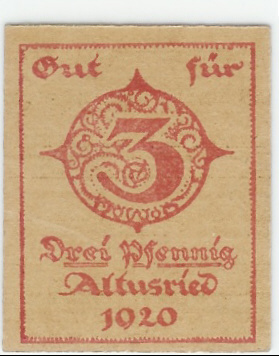 Altusried - Marktgemeinde - 1920 - 3 Pfennig 