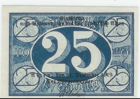 Alzey - Stadt - 31.12.1919 - 25 Pfennig 