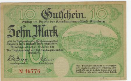 Annaberg - Amtshauptmannschaft - 1.12.1918 - 10 Mark 