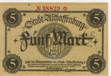 Aschaffenburg - Stadt - -- - 5 Mark 