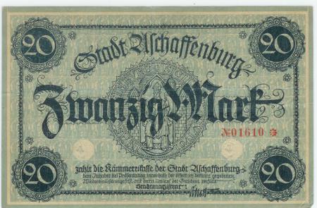 Aschaffenburg - Stadt - -- - 20 Mark 