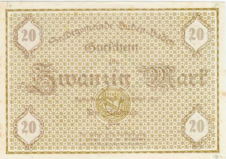 Baden-Baden - Stadt - 22.10.1918 - 1.2.1919 - 20 Mark 