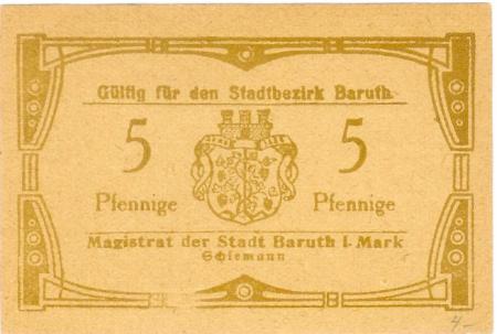 Baruth - Stadt - -- - 5 Pfennig 